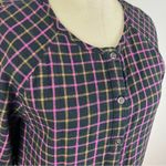 Madewell Plaid Flannel Raglan Button-Front Shirtdress Photo 4