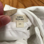 Madewell  Curvy Kick Out Crop Jeans size 26 Pure‎ White NWT Photo 7