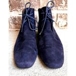 Aquatalia Blue Suede Chukka Boots Lace Up Ladies Sz 6 Italy Ankle Bootie… Photo 1