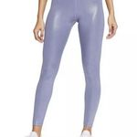 Nike π Dri Fit Purple Glitter Metallic Leggings Photo 0
