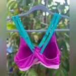 VSX Victoria Secret Sports Bra 32B Y2K Vintage Retro Purple Teal Yoga Size undefined Photo 2