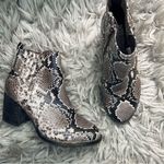 Blondo  Waterproof leather snake print block heel ankle boots women’s size 6.5 Photo 1