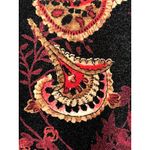 Sangria Size 10 Burgundy Paisley Studded V Neck Lined Blouse Vintage Boho Core Photo 8