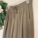 Love Tree Los Angeles Olive Green Drawstring Linen Pants Photo 1