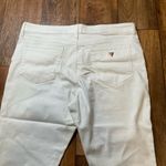 Guess  White Denim Jeans Bow Hem Womens 34 Gold‎ Logo Stretch Photo 10