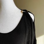 Women's Sparkly Cocktail Dress, Elegant Party Evening Dress, Ruched Long Sleeve Black Size 6 Photo 7