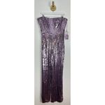 Dress the Population Andy Sequin Strapless Jumpsuit in Lavender Multi Size Large Photo 3