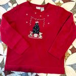 White Stag Red grandma christmas tree and puppy Christmas sweater Photo 0