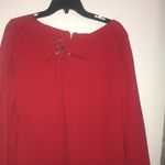 Calvin Klein NWOT - - $134 Stretch Solid Red Bell Sleeve Sheath Dress Size 14 Photo 10