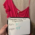 Chelsea 28 Pink Polka Dot One Shoulder Ruffle Feminine Midi Dress Womens XL NWT Photo 2