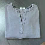 In Loom  Women's Pullover Sweatshirt Long Sleeve V Neck Size Small Charcoal‎ Gray Photo 3