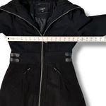 Rue 21  Womens Wool Blend Size M Black Wide Zip Up Collar Y2K Photo 6