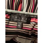 Trixxi ‎ Striped Cami Romper V Neck XS Womens Adjustable Straps Elastic Waist Photo 8