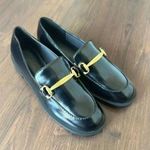 Charles and Keith  Metallic Accent Loafers - Black size 39 New Photo 1