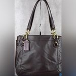 Coach Kristin Spectator Mahogany/Purple Leather North South Tote w/COA 18303 Photo 2