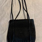 Nine West Faux Black Leather Weave Woven Crossbody Bag Purse Photo 0