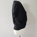 ZARA  Black Knotted Textured Weave Dolman Crop Top Size Small Photo 3