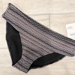 Athleta Gray striped Bikini Bottom size Medium NWT Photo 2