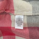 Loft red and grey plaid flannel button up 100% cotton Photo 3
