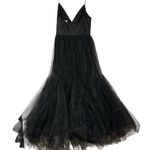 Hutch NWT  Anthropologie Lucia V-Neck Tulle Maxi Black Dress Size 6 Photo 5
