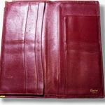  | Must De Cartier Burgundy Leather "Double C" Logo Long Bifold Wallet Photo 2