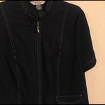 Short Sleeve Dark Navy Blue Full Zip Jacket Size 14 Photo 1