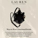 Ralph Lauren Lauren Tan Smooth Leather Medium Andie Drawstring Bag, New w/Tag Photo 14