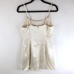 Wild Fable Mini Slip Dress Sleeveless Satin Slit Swirl Ivory Beige S Photo 1