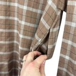 NWT MARISSA WEBB Brett Lightweight Flannel UBack Mini Dress Mesa Tan Plaid Small Brown Photo 9