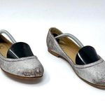 Frye Carson Ombre Distressed Silver Metallic Leather Ballet Flats Size 7.5 Photo 0