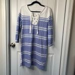 Vineyard Vines  blue striped yacht lace up dress size small summer beach preppy‎ Photo 1