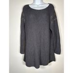 Two LOGG Knit Sweaters Bundle Cream and Grey Studded Classic Biker Size Large Gray Photo 6