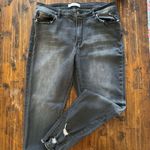KanCan 1XL Skinny Jeans Light Black Faded Wash Distressed Raw Hem Stretch Denim Gray Size undefined Photo 1