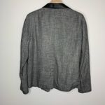 Jenni Kayne  Dark Gray Blazer Lamb Leather Button Closure Womens Medium Photo 1