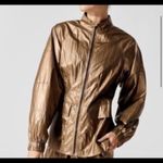 Carbon 38 Gold Crinkle Track Jacket Lace Back XS Photo 4