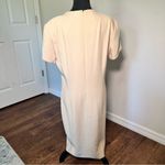 Liz Claiborne Vintage Cream Sheath Midi Dress with Shoulder Pads 12 Photo 4