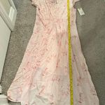 Lucky Brand Pink Cream Paisley Print Olivia Chiffon Dress Large Photo 8