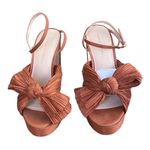 Loeffler Randall  Natalia Platform Sandal Block Heel
Terracotta Organza NEW Photo 6