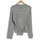 WAYF Mock Neck Tie Bow Waist Sweater Pullover Photo 2
