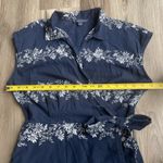 Tommy Hilfiger Women's Medium Floral Navy Wrap Dress Cotton Cottage Modest Photo 5