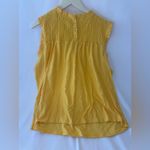 Ny Collection Sleeveless Blouse  peasant 1X vibrant yellow Baby doll top Photo 1