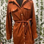 SheIn Orange Buttoned Mini Dress Photo 0