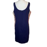 Judith March Embroidered Dress Sleeveless Casual Party Navy Blue L Boho Beach Photo 3