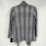Clara Sun Woo Sheer Shimmer Drape Tunic Cardigan Size Small Silver NWT Photo 8