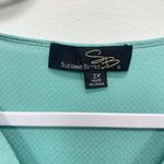 Suzanne Betro womens 100% rayon ¾ sleeve green top plus blouse size 2x Photo 4