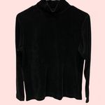 Liz & Co Cute 90’s-y2k black velvet mock neck long sleeve top  Photo 1