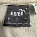 Puma Long Sleeve Cream Fleece Crew Neck Sweatshirt Size Large Photo 6