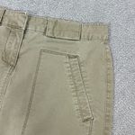 G.H. Bass Twill Utility Mini Pencil Skirt Khaki Green Size 2 Cotton Green Photo 2