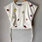 ZARA  Fruit Embroidered Cropped Top Photo 0