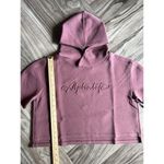 Alphalete  Woman’s  ELMTS Half Sleeve Crop Hoodie - Mauve , Size Small Photo 4